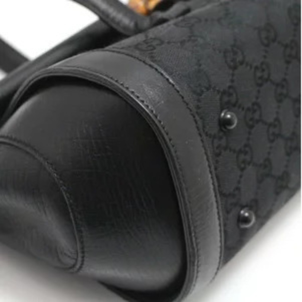 Gucci Bamboo vertical handbag GG canvas leather - Picture 5 of 6